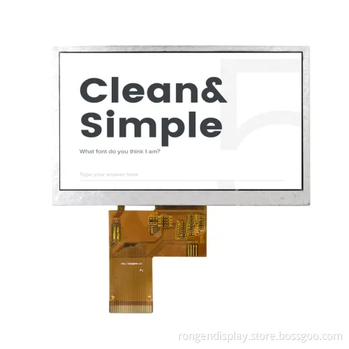 5 Inch 480 X 272 High Brightness TFT LCD Display Resistive Touch Screen